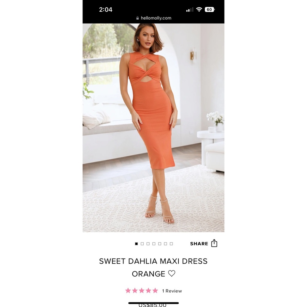 Sweet Dahlia Orange Dress